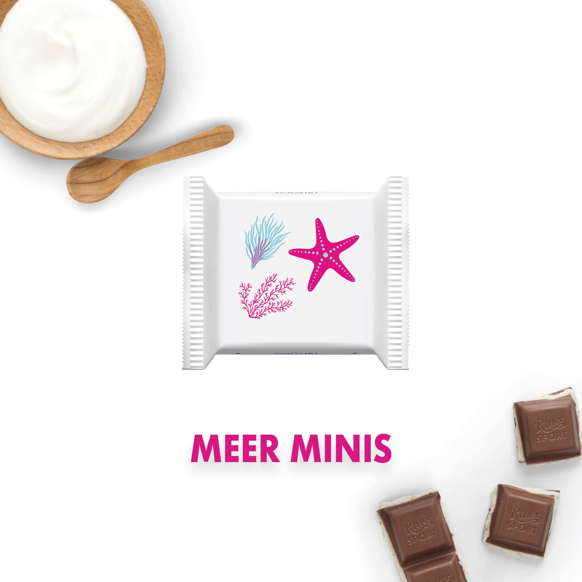 Ritter Sport Minis im limitierten Mermaid-Design, sortiert als Geschenkidee